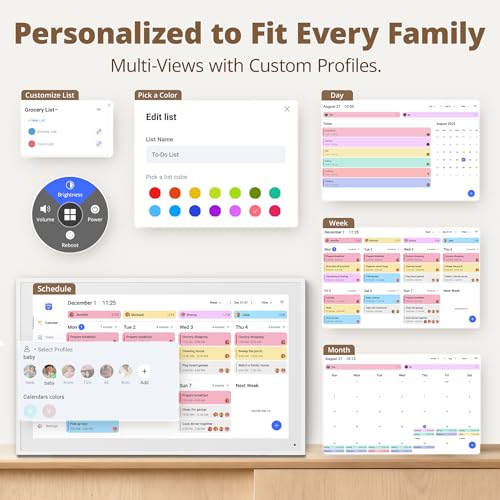 Image of Dragon Touch 15.6 inch Digital Calendar Chore Chart - Interactive Touchscreen, Smart Family Planner, Digital Picture Frame Best Gifts for Christmas, Wedding, Mom