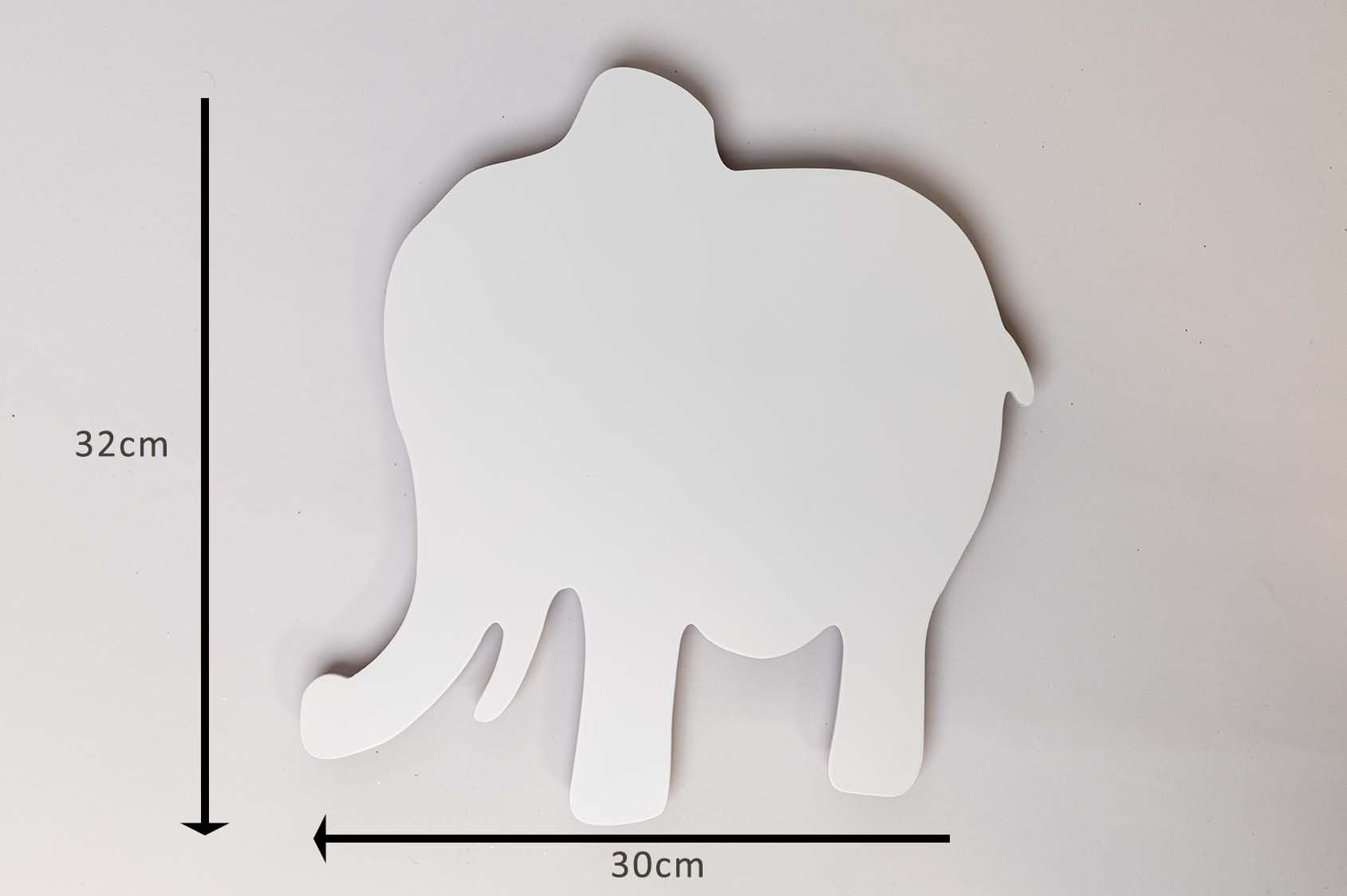 Marco Paul Elephant Safari Nursery Light, Large White Elephant Lamp Pre-lit Battery Operated LED Wall Lights - Image 4