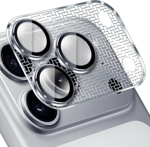 Image of Camera Lens Protector Combo for iPhone 17 Pro Silver HD Clear 9H Tempered Glass Heavy Duty Camera Protector Scratch Resistant Camera Armor Ring Case Friendly Waterproof Camera Guard