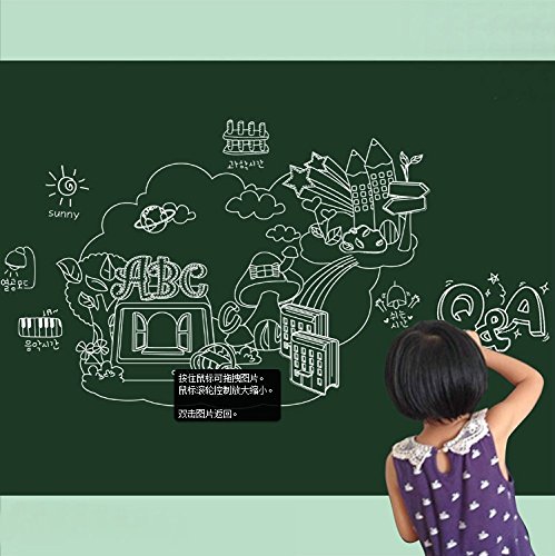 Kubert 2 Pcs (23.6" X 39.4" , 60Cm X 200Cm) Sticky Back Chalkboard Contact Paper Roll - Great For Walls - Great For Walls Pvc Wall Decal, Self Adhesive, Diy, Reusable, Erasable, Home, Office, Restaurant #TOP4