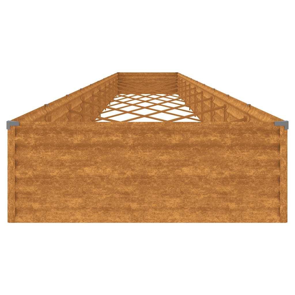 Fioriera Rialzata da Giardino 960x100x36 cm in Acciaio Corten | Ideale per orto, balcone e patio. Struttura robusta con staffe interne e bordi ripiegati per la massima sicurezza.