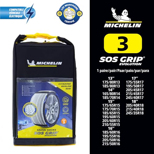 MICHELIN SOS Grip Evolution 3- hochleistungsfähige Textile Schneesocken – Ansicht 2