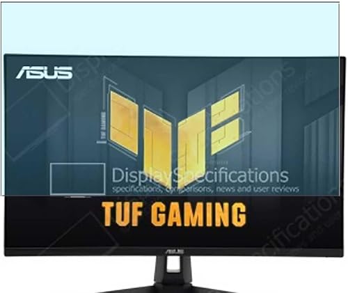 Puccy - Paquete de 2 protectores de pantalla anti luz azul, compatible con Asus TUF Gaming VG27AQ3A 27 pulgadas Monitor de película de TPU (no