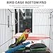 NUOBESTY 100PCS Disposable Bird Cage Bottom Tray Paper Mats for Parrot Cage Absorbent Liners Bird Supply Bedding Cushion