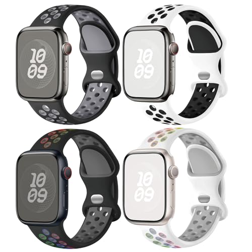 Bracelets de sport pour Apple Watch en silicone souple contre la transpiration