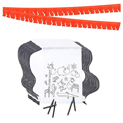 Partituki Piñatas de Cumpleaños Infantiles 35 Mochilas de Colorear, 35 Sets de 5 Ceras de Colores y una Guirnalda Roja de 20 m. Ideal para Detalles Cumpleaños Infantiles y Regalos Cumpleaños Niños