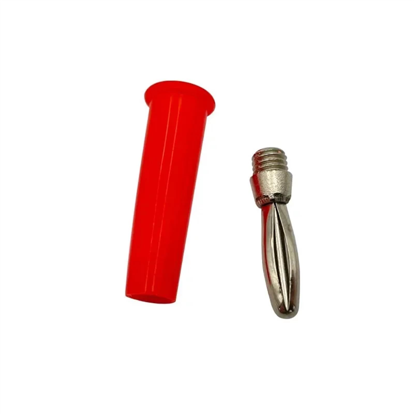 Connecteur de fiche Banane à vis, 40 pièces, 4mm, tête Banane en Plastique nickelé, Couleur argenté, Noir et Rouge (Color : B 20Red 20Black)
