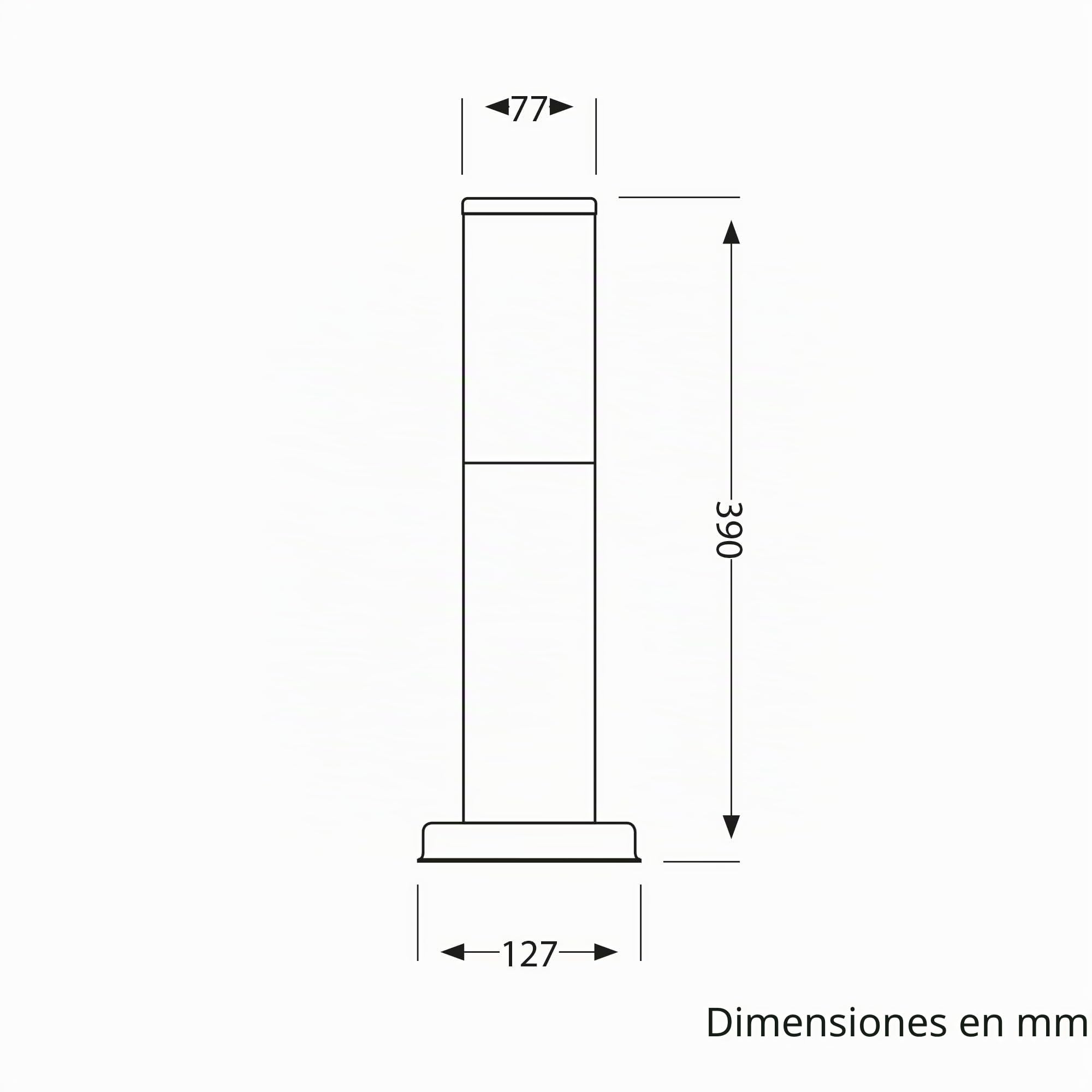 ledscom.de 5 farolas de camino/balizas PORU para exterior, IP44, 39 cm, antracita, 1 casquillo E27 de máx. 40 W
