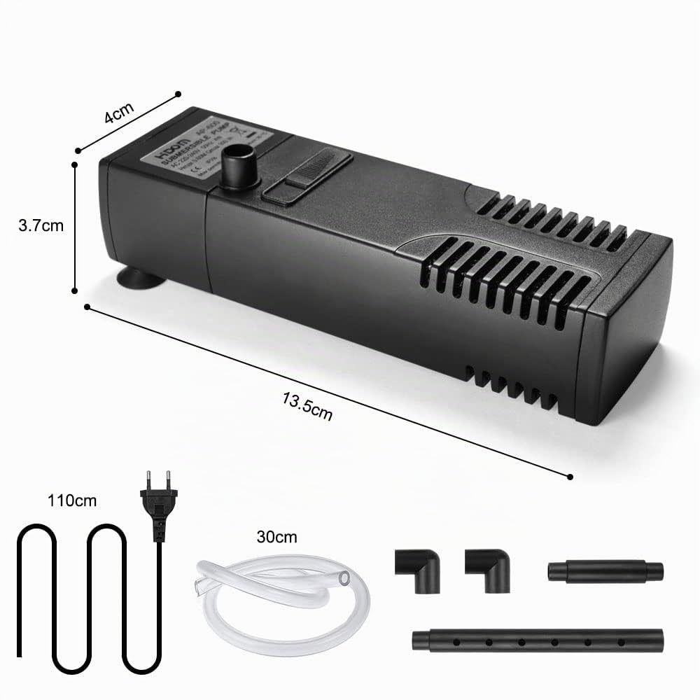 flintronic Filtro per Acquario, 300L/H Filtro Interno per Acquario per 60L Piccoli Acquari, Acquari Freddi o Tropicali, Acquario per Tartarughe