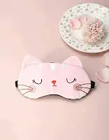 Mascara de Dormir 3D Tapa Olho Para Dormir Mascara De Olhos Coleção Gatinha e Sapinho Infantil e Adulto Venda Macia, Confortável E Fofa (Gatinha Rosa)