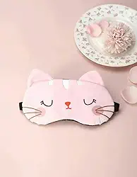 Mascara de Dormir 3D Tapa Olho Para Dormir Mascara De Olhos Coleção Gatinha e Sapinho Infantil e Adulto Venda Macia, Confortável E Fofa (Gatinha Rosa)