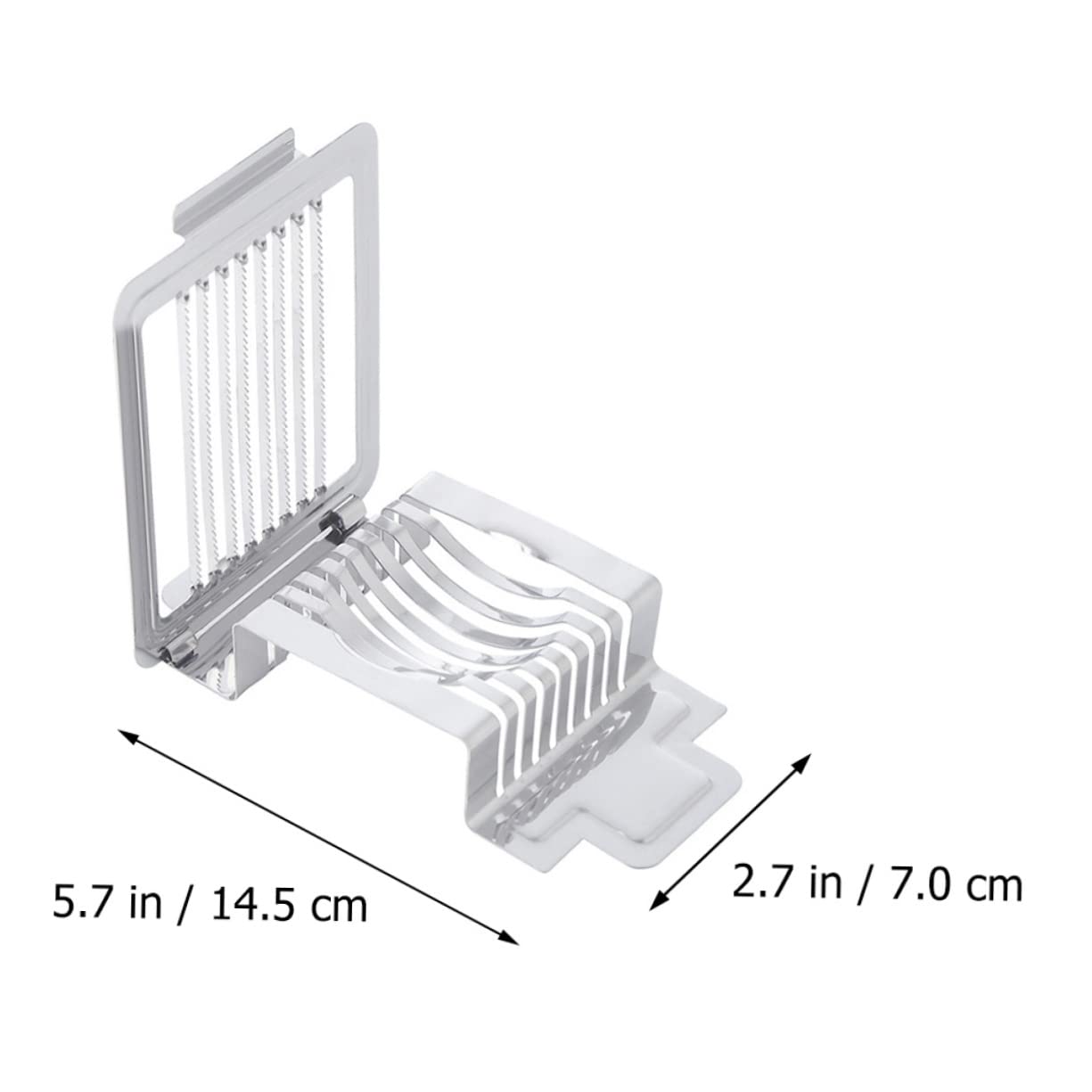 PRETYZOOM Egg Slicer Tool Stainless Steel Multipurpose Egg Slicer Easy to Clean Fruits Cheese Ham
