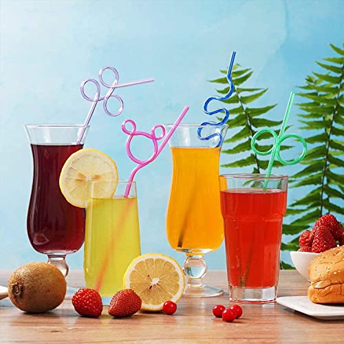 60 pitillos locos reutilizables de colores para fiesta miniatura 3