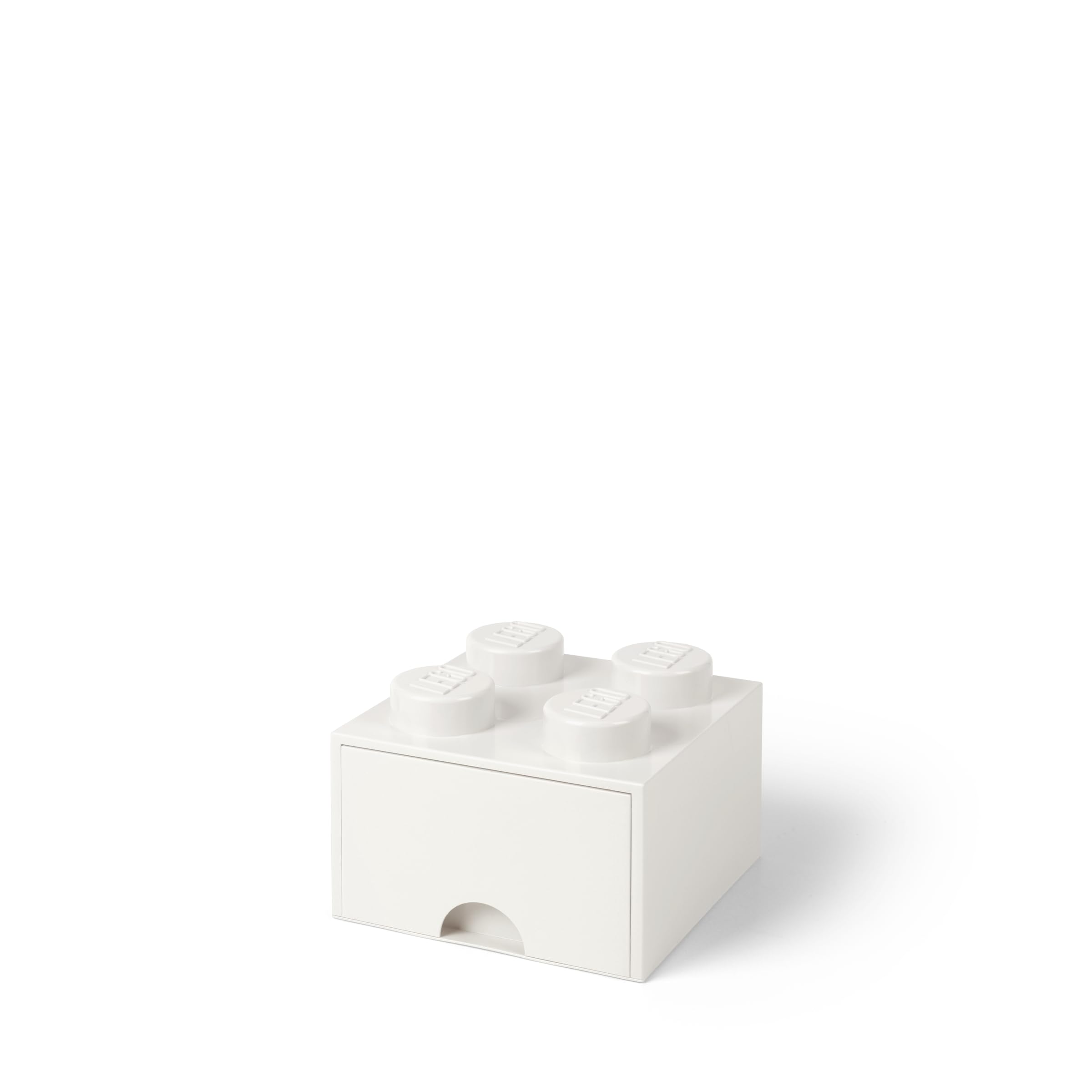 Room Copenhagen LEGO Brick Drawer, 4 Knobs, 1 Drawer, Stackable Storage Box, White