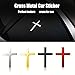 3D Christian Cross Car Decal - Metal Jesus Stickers for Cars, Trucks, SUV, Bible Religious Auto Emblem, Waterproof Chrome Silver Adhesive Backing (Silver*2) (Silver)