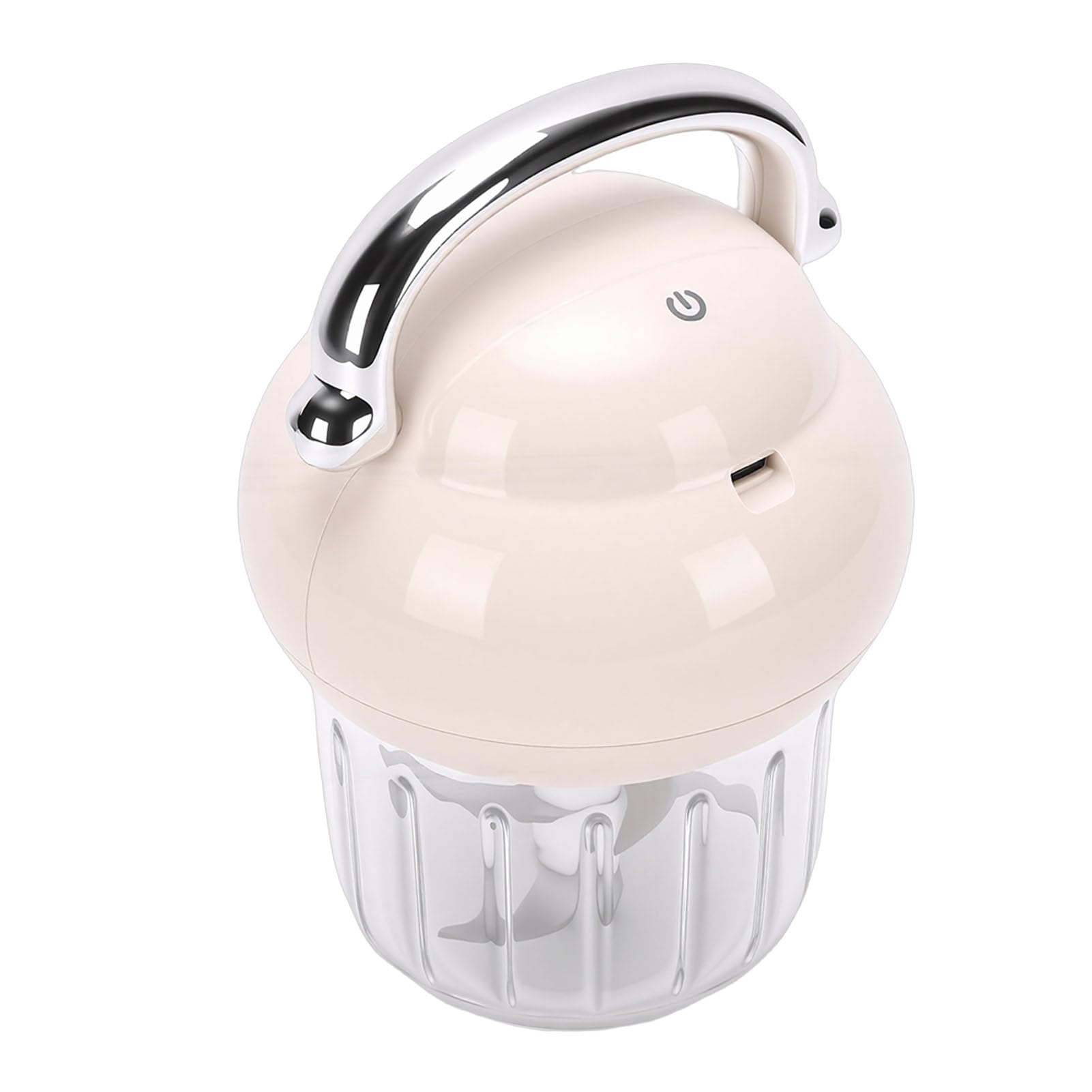 Fockety Picadora de Ajo Eléctrica, Mini Procesador de Alimentos Recargable Inalámbrico de 350 Ml, Procesador de Alimentos para Bebés de 21000 RPM con 4 Accesorios para Verduras, Frutas, Cebolla,