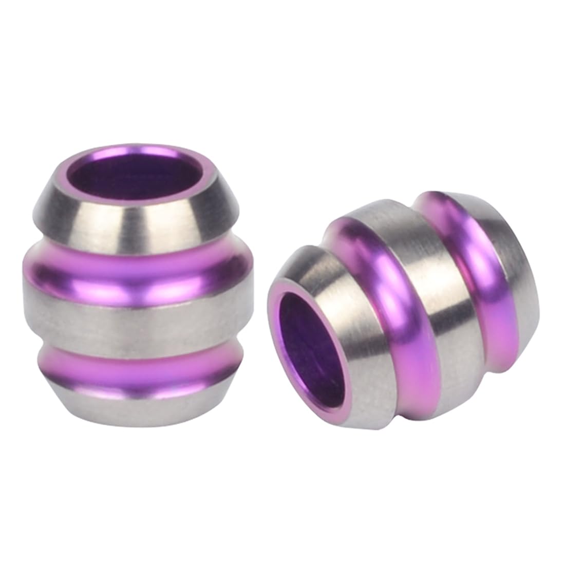 DEKEENSTAR Lanyard Bead Titanium Paracord Beads for Knife Zipper Pull Jewelry, 550 Paracord Bead EDC Lanyard Beads for Knives Pendant Flashlight Knuckles Bracelet Parachute Cord Beads