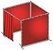 Welding Booth, 8 ft. W, 6ft, 0.014 in., Red