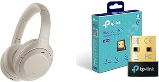 Sony WH-1000XM4 Noise Cancelling Wireless Headphones - 30 hours battery life - Over Ear style & TP-Link Nano USB Bluetooth 5.0 Adapter for Multiple Devices, Long Range Bluetooth Dongle/Receiver