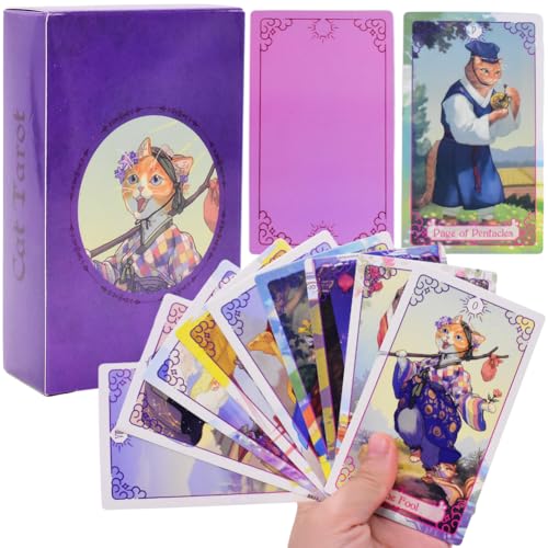 Tarot Gatuno - Baraja Divertida Con Gatos, Ideal Para Principiantes Y Expertos