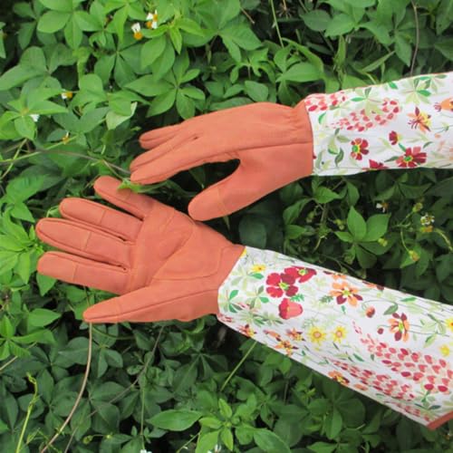 Guantes largos de jardinería mujer a prueba de espinas y ramas para arbustos 7