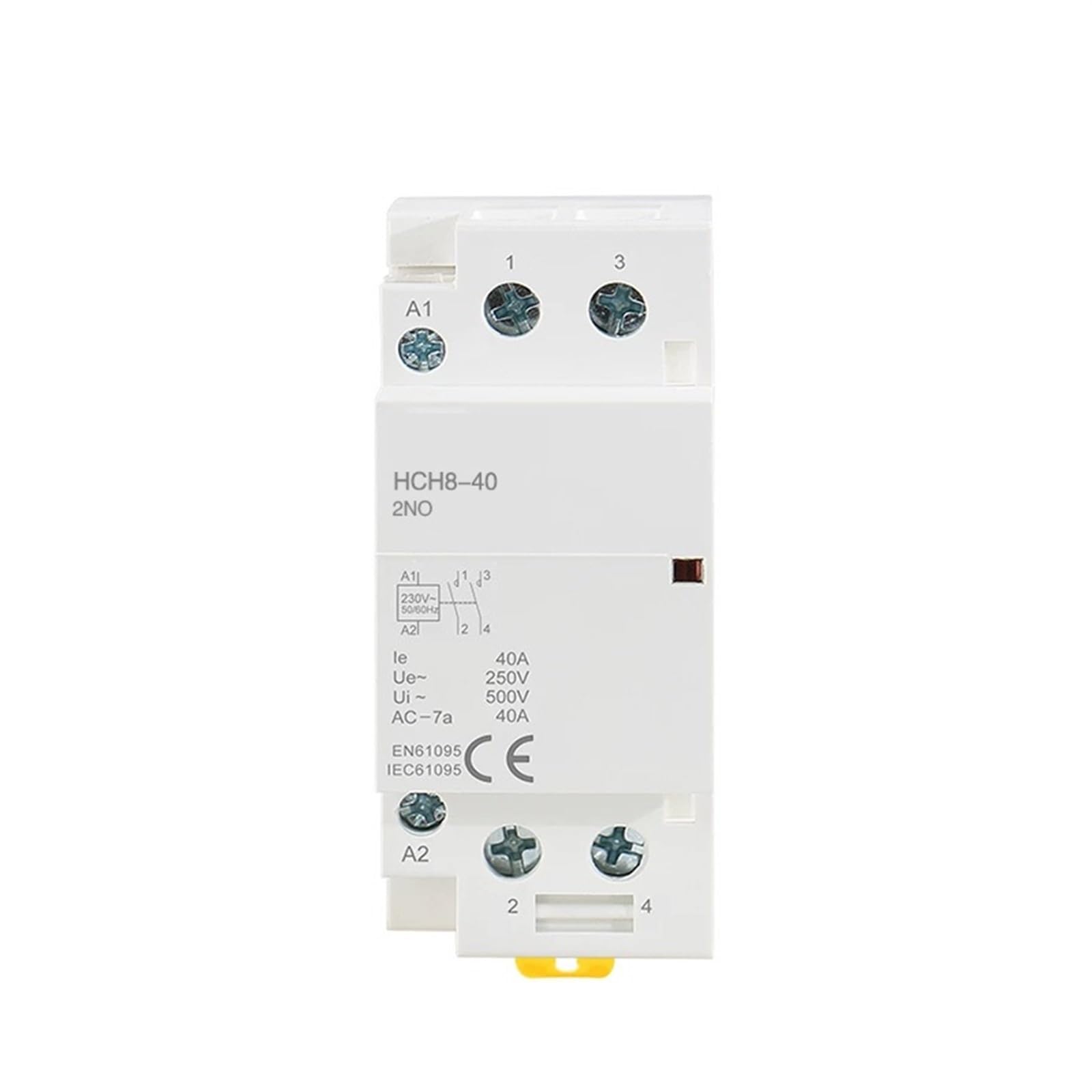 Contacteur domestique 2P 63A 2NC AC230V HCH8-40 pour tableau électrique