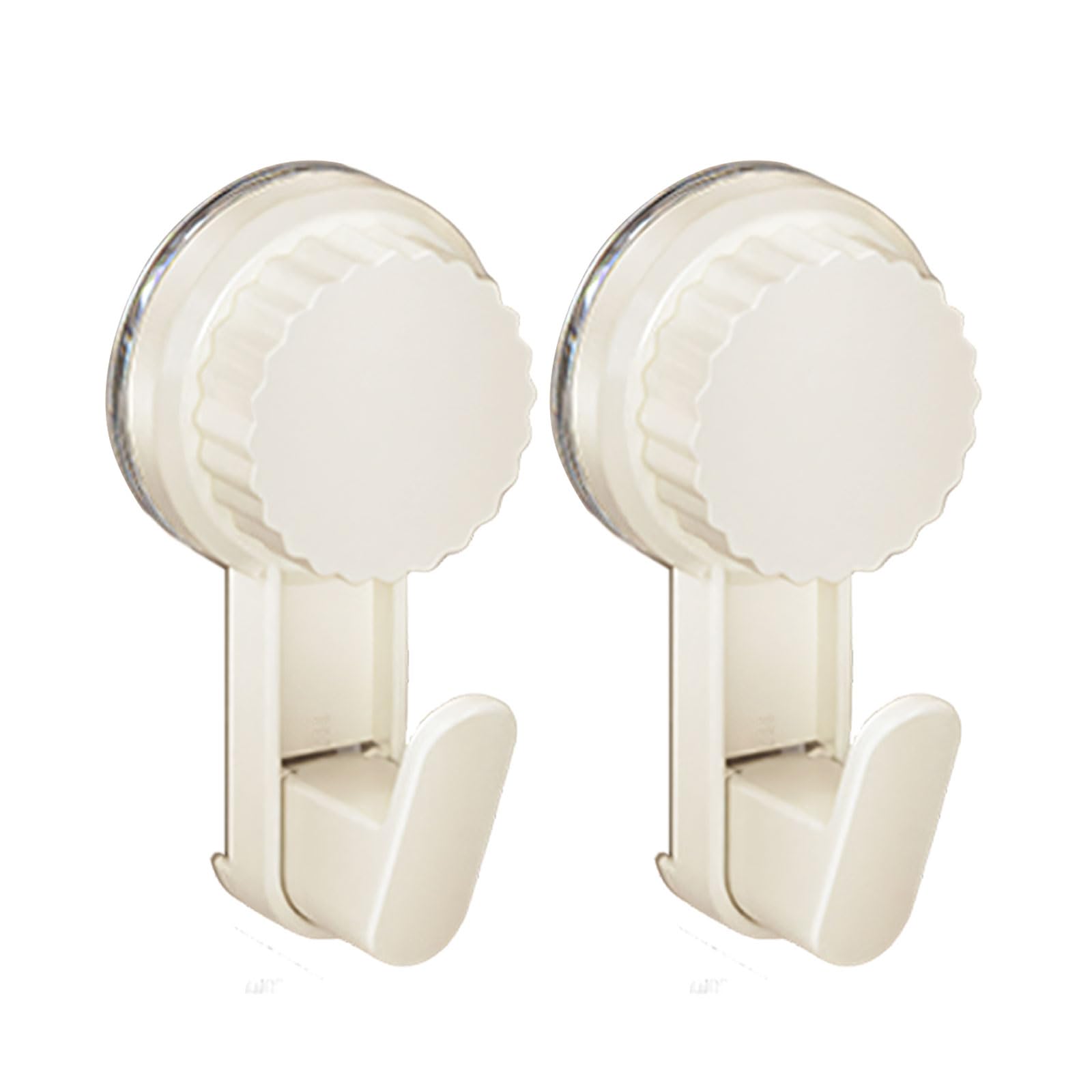Jazuaiao Of 2 Strong Suction Cup Hooks for Bathroom Kitchen Towel Storage Drillless Installation Waterproof Sturdy Adhesive Hangers Adhesive Hooks