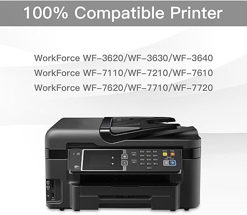 Miniatura 2 de BeOne Cartuchos de tinta remanufacturados de repuesto para Epson 252XL 252 XL T252 T252XL para usar con Workforce WF-3620 WF-3630 WF-3640 WF-7110