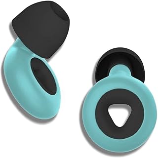 Triangle Ring Quiet Noise Reduction Earplugs for Sleeping Comfortable Reusable Waterproof Earplug for Snoring Hearing Protection Flexible Silicone Ear Plug for Sleep, Work, Travel, Flight, 6 Ear Tips in S, M, L