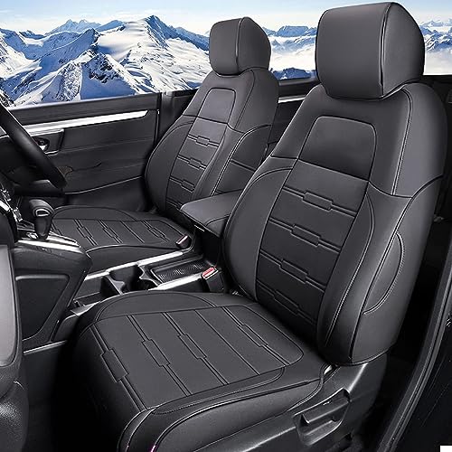 Car Seat Cover for Honda CRV 2017 2018 2019 2020 2021 2022 - Full Set of All-Inclusive CR-V Seat Covers (Black)