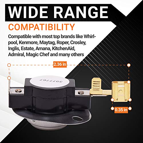 3977767 Dryer Thermostat Replacement Part By Bluestars - Easy To Install - Exact Fit For Whirlpool & Kenmore Dryers - Replaces 3399693 Wp3977767 Wp3977767Vp #TOP1