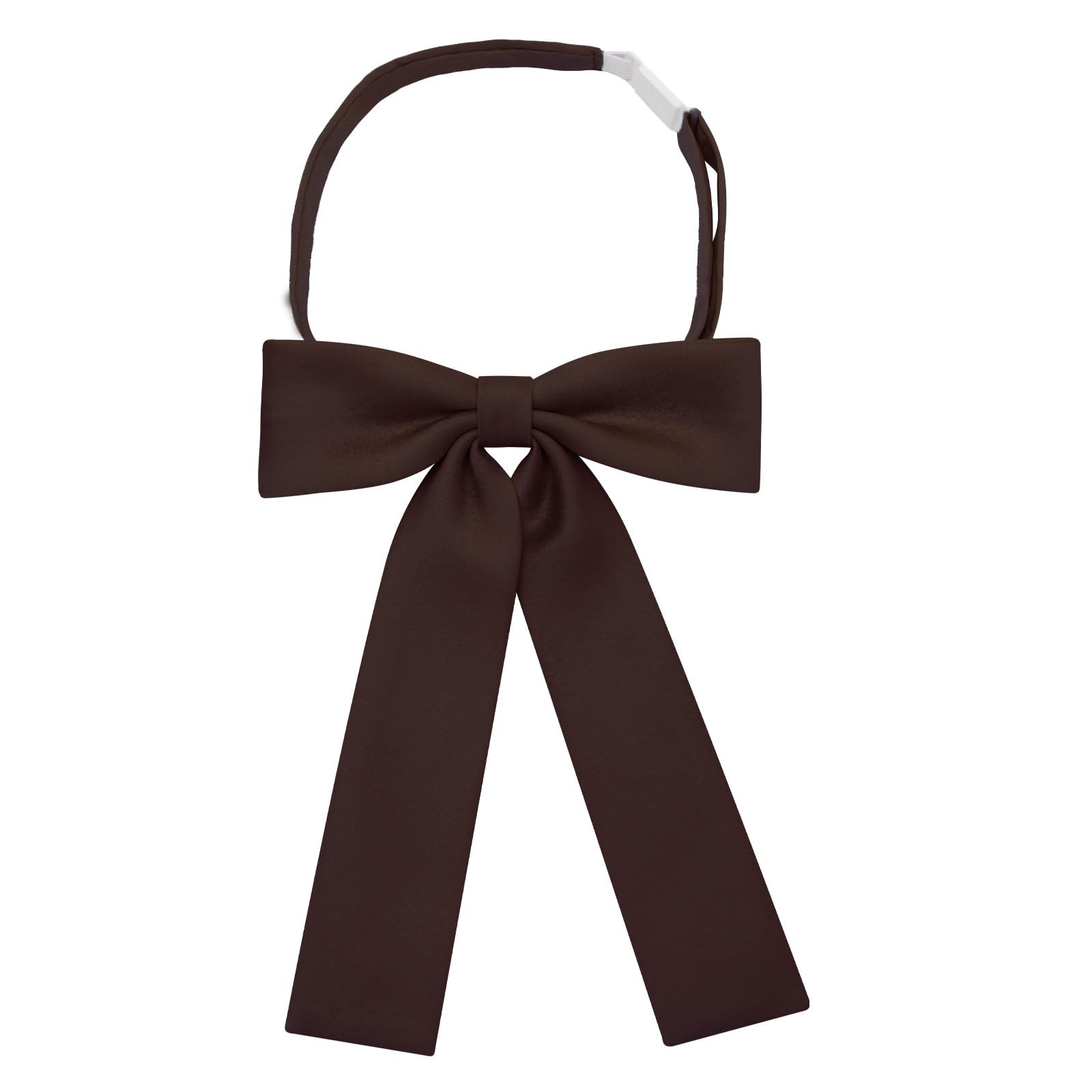 Mantieqingway Bow Ties for Women/Girls, Pre-tied Adjustable Bowties Solid Color Polyester Bow Tie for School Uniform Shirt