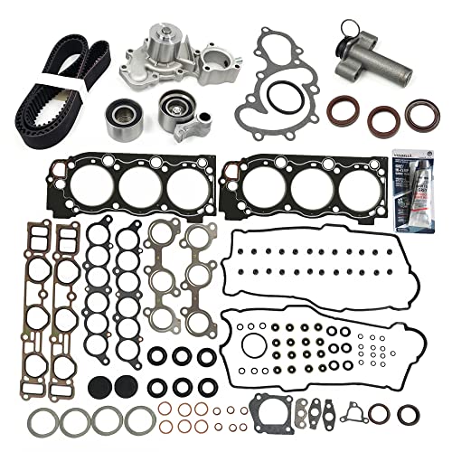 Image of PartsFlow Timing Belt Water Pump Kit & Head Gasket Set For Toyota 4RUNNER 1996-2002 For 1995-2004 Tacoma For 2000-2004 Tundra For 1995-1998 T100 3.4L 5VZFE ITM271
