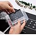 Mogoostry A7 Binder Pockets 3PCS Clear Coin Purse 6 Holes Binder Pouches Snap Closure Clear Glitter Wallet Card Holder Keychain Pouch Organizer