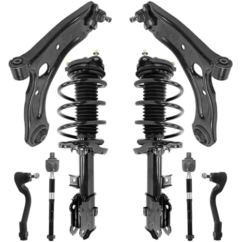 Image of Detroit Axle - AWD 8pc Front Struts Kit for 2017-2019 Kia Sportage 2016-2018 Hyundai Tucson, 2 Struts with Coil Spring 2 Lower Control Arm with Ball Joint 4 Outer Inner Tie Rods Replacement