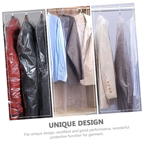 Healifty 100pcs Clothes Cover Bags for Dry Cleaning Shop Easy to Use Garment Bags for Suits and Coats Storage Suitable for Home and Store2
