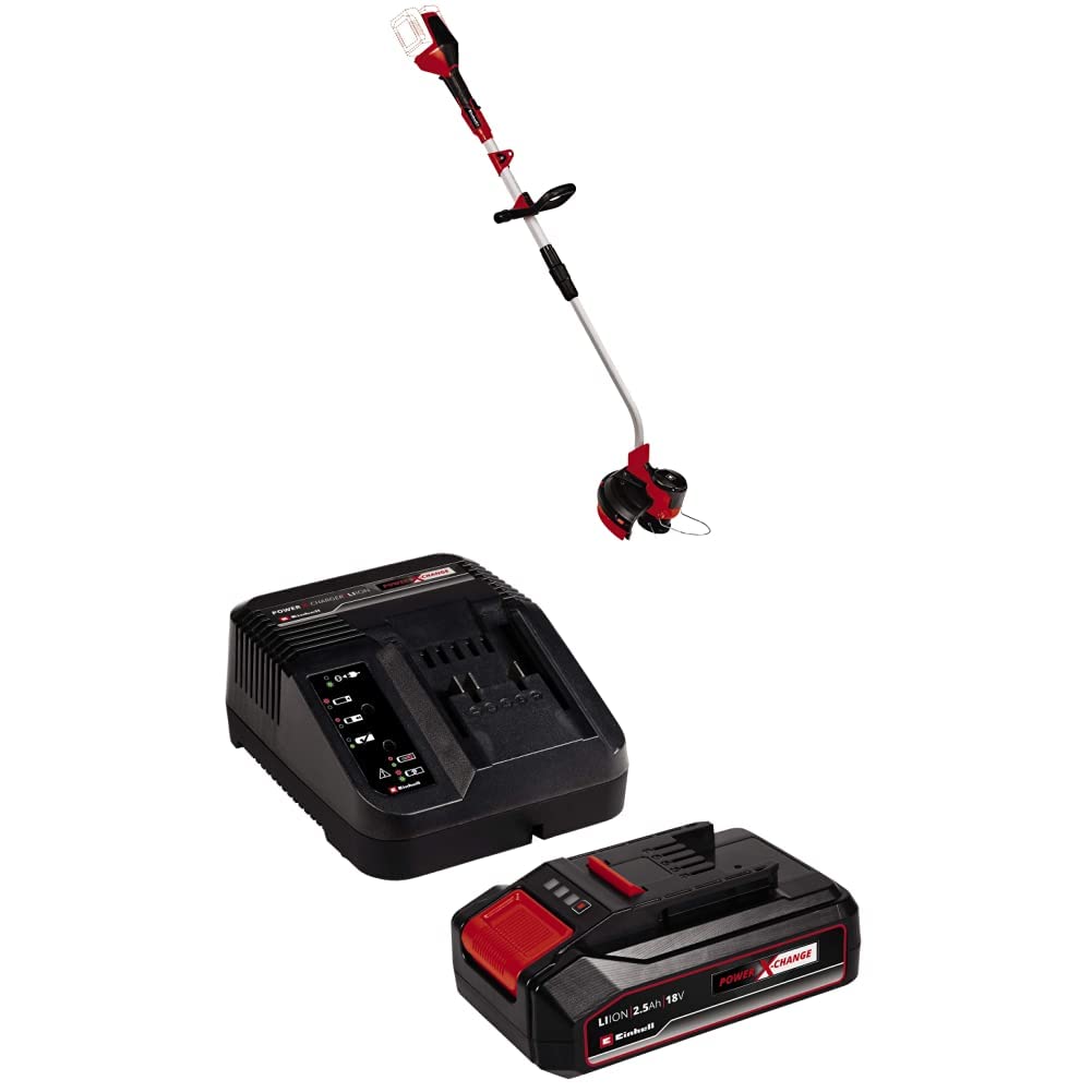 Einhell GE-CT 36/30 LI e solo 3411300 Tagliabordi Elettrico Senza Fili Senza Asse & Pxc Starter Kit 18 V, Batteria 2,5 Ah E Caricabatteria Power X-Change, Nero Rosso, 10 x 15 x 11.3 Cm