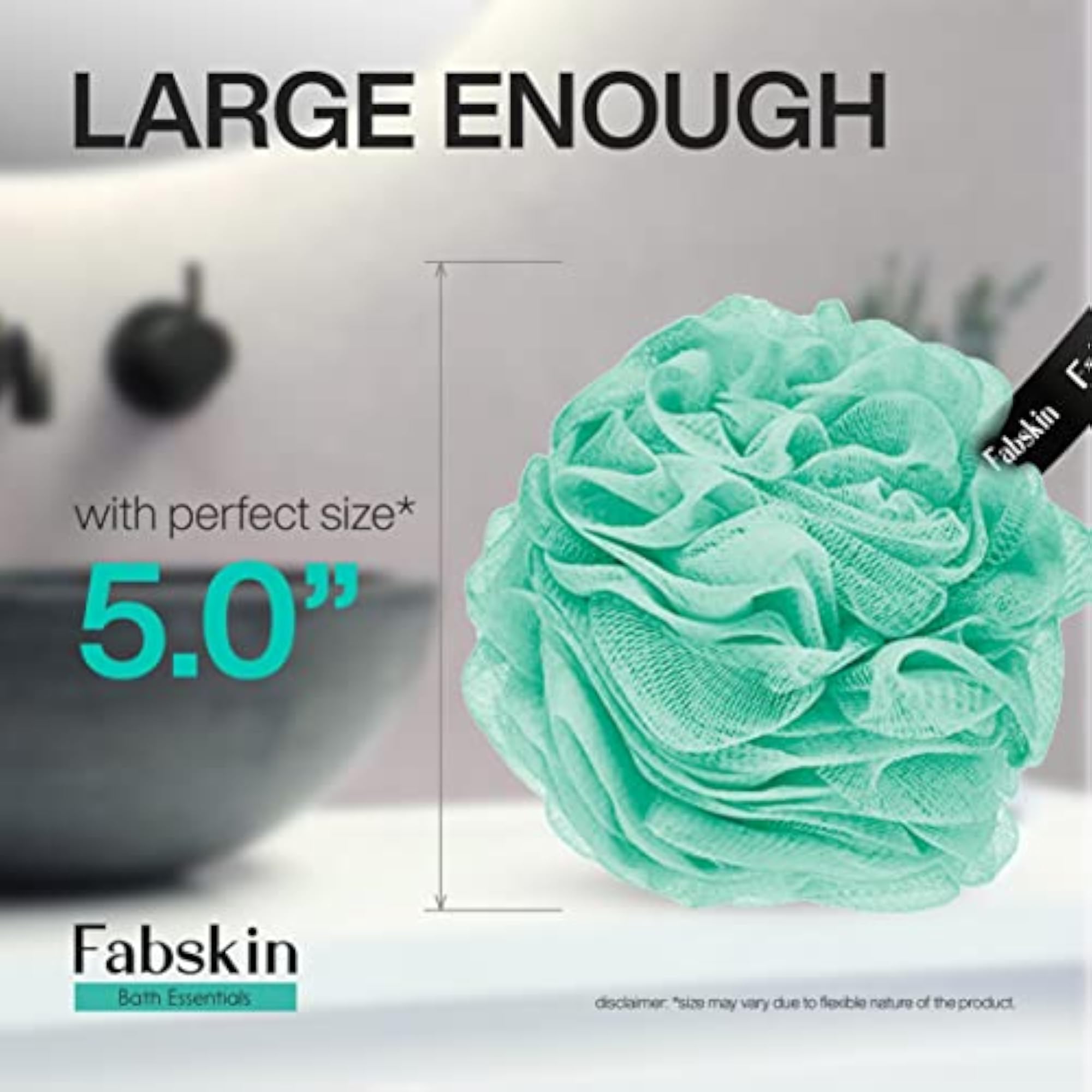 Round Loofah Bath Shower Sponge Scrubber for Men & Women