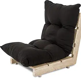 Futon Dobrável de Espuma Solteiro Preto 120x60cm - BF Colchões…