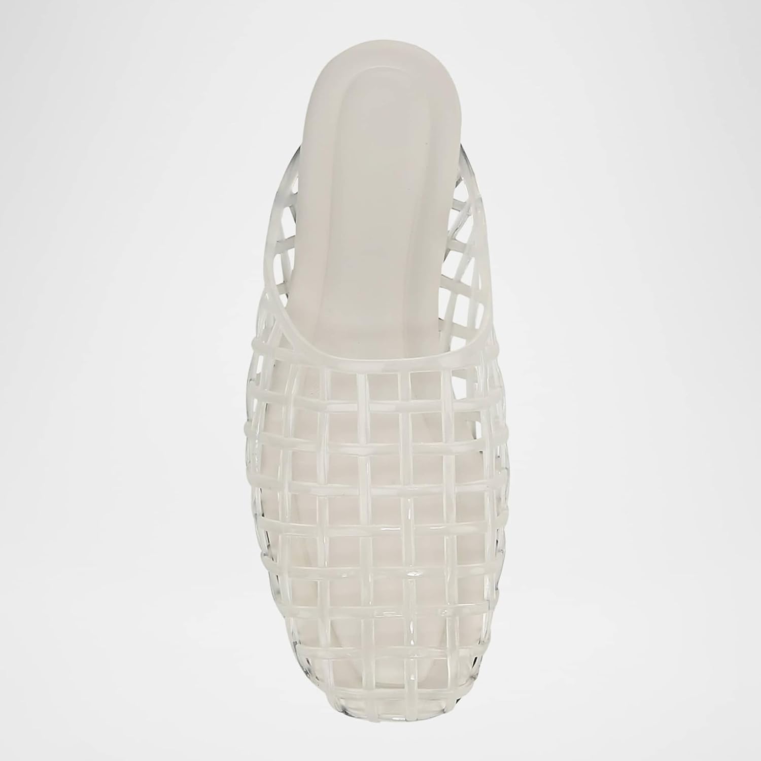 Molozoey Clear Jelly Shoes for Women Slip on Jelly Mesh Slides Comfortable Closed Toe Flats Sandals Summer Beach Slippers.