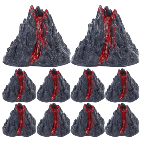 Toyvian Simulation Volcano Toy Model 2.76 Inch Realistic Lava Volcano Decor Miniature Landscape Ornament Educational Science Kit