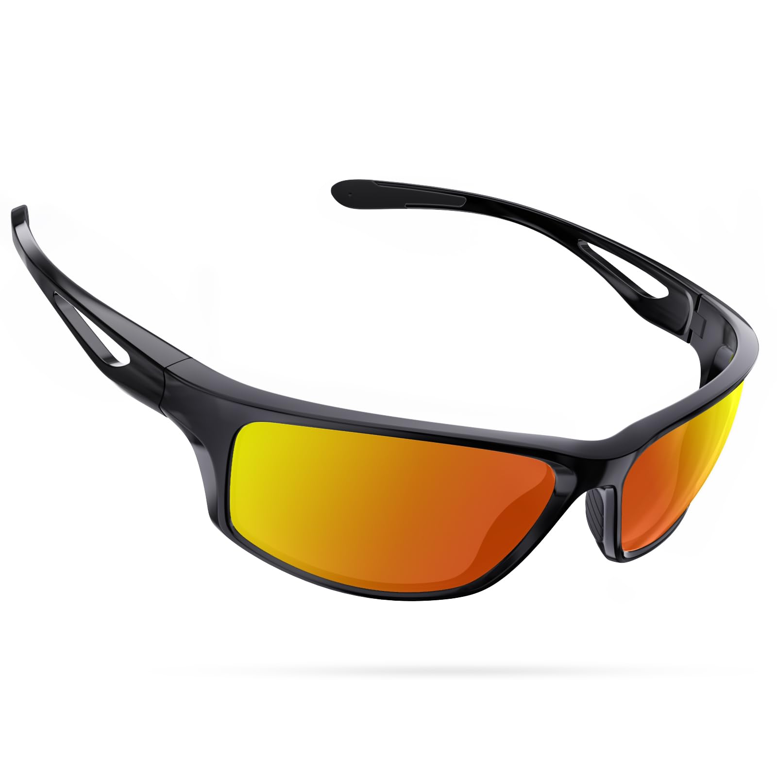 CHEREEKI Polarisierte Sport-Sonnenbrille mit UV400 und TR90-Schutz, sehr leicht, für Angeln, Golf, Radfahren