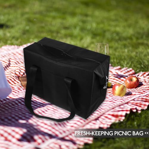 PartyKindom Insulated Shopping Bag Freezer Shopping Bags Insulated Large Capacity Cooler Bag Insulated Grocery Bag Cooler Bags Bag Insulated Bags Insulation Tote Bag Pearl Cotton - Image 2
