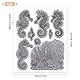 GLOBLELAND 8.7X7 Seepferdchen Cling Stamps Sommer Haftstempel Korallenriff EVA Gummi Stempel Für Die Kartengestaltung Fotoalbum Papierbasteldekor DIY Scrapbooking