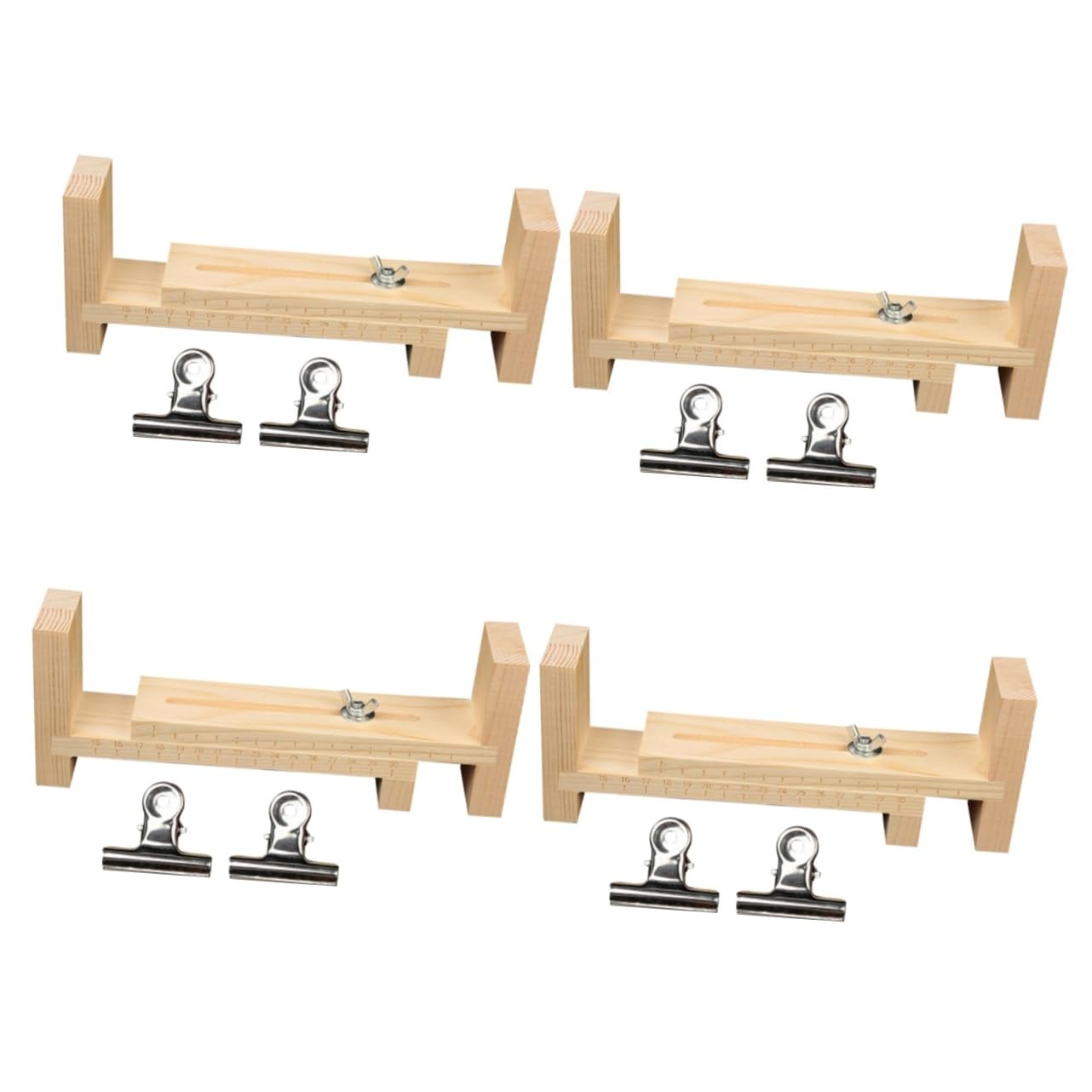 NUOBESTY 4 Juegos accesorios manualidades bracelet maker tejedora de brazaletes cuerda de mano perla electrica bucle talón kit de tejido kit de cuerda de soporte de tejido Madera