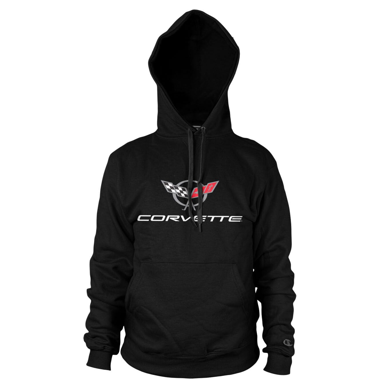 Chevrolet Officially Licensed Corvette C5 Logo Hoodie (Black), Large