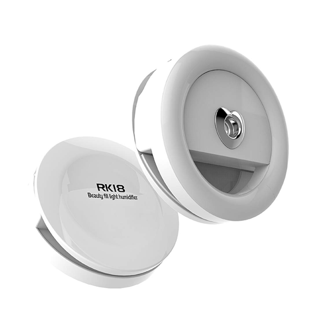 Microphone equipment Zys RK18 Mini and Portable 3 Levels of Brightness Heart Shape Beauty Fill Light Moisturizer with 32 LED Light, For iPhone, Galaxy, Huawei, Xiaomi, LG, HTC and Other Smart Phones(B