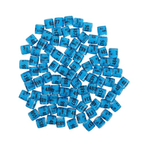 Mikikit 100pcs Racing Pigeon Anklet Foot Ring Pigeon Identification Bands for Racing