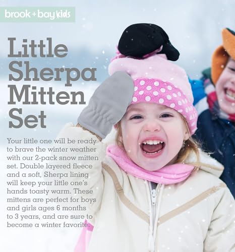 Toddler Hat & Glove Set - Baby Fleece Winter Hat and Mittens for Infant Kids2