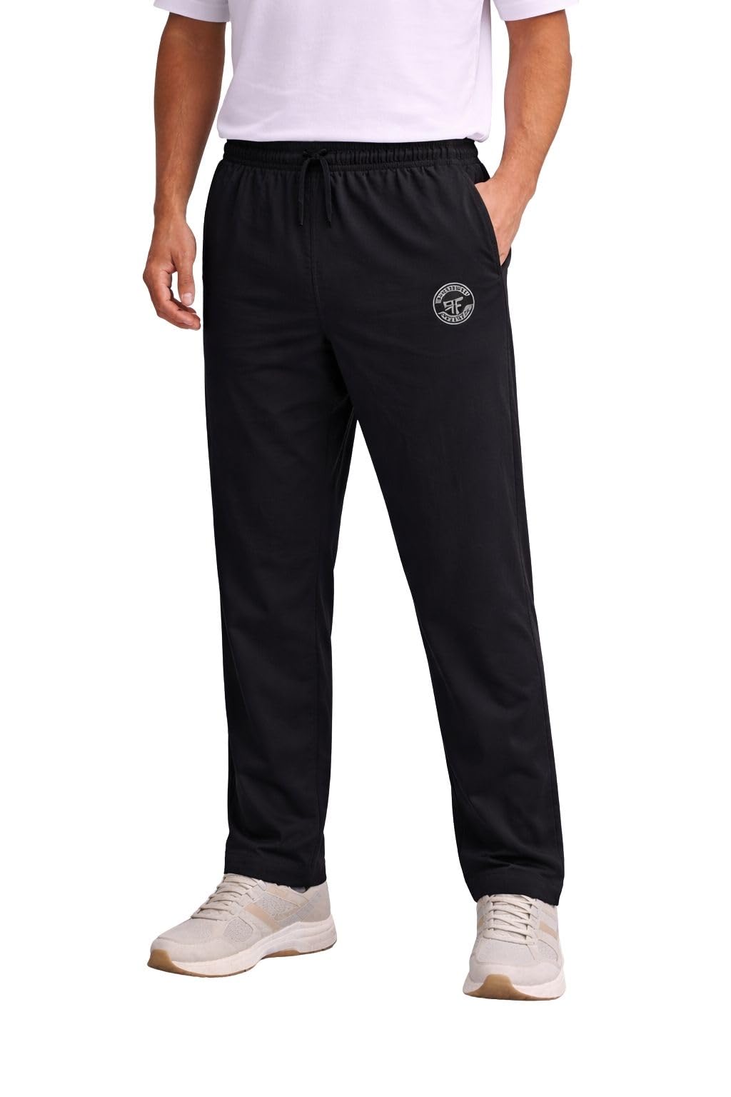 feverfew Men Solid Polyester Track Pant Regular Fit | Drawstring High Waist Casual Gym Jogger Sports Lower | Side Pockets Comfortable Summer Wear Full Length Trackpants for Men-picture-13